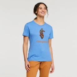 Cotopaxi W's Altitude Llama Organic T-Shirt - Organic Cotton & Recycled Polyester -Sportswear Shop ws altitude llama organic t shirt organic cotton recycled polyester shirt cotopaxi lupine xs 301493