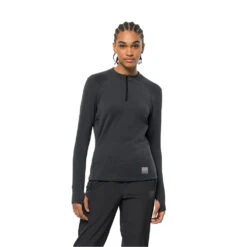 Jack Wolfskin W's Bike Commute Halfzip Fleece Shirt - Recycled Polyester