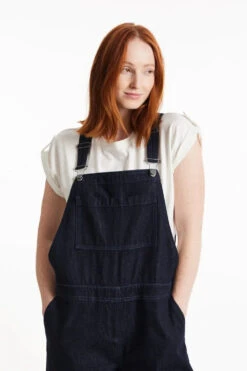W's Brooklyn Denim Dungarees - Organic Cotton -Sportswear Shop ws brooklyn denim dungarees organic cotton onepieces people tree 860675