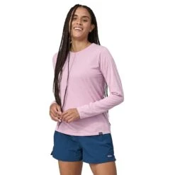 Patagonia W's Capilene Cool Daily LS Shirt - Recycled Polyester -Sportswear Shop ws capilene cool daily ls shirt recycled polyester shirt patagonia milkweed mauve light milkweed mauve x dye s 797183