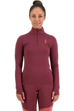 Mons Royale W's Cascade Merino Flex 1/4 Zip - Merino Wool -Sportswear Shop ws cascade merino flex 14 zip merino wool shirt mons royale dark chocolate s 353282