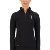 Mons Royale W's Cascade Merino Flex 1/4 Zip - Merino Wool -Sportswear Shop ws cascade merino flex 200 14 zip merino wool shirt mons royale black xs 620894