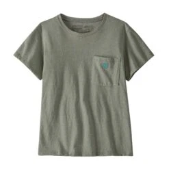 Patagonia W's Clean Climb Bloom Pocket Responsibili-Tee - Recycled Cotton & Recycled Polyester -Sportswear Shop ws clean climb bloom pocket responsibili tee recycled cotton recycled polyester shirt patagonia 407667