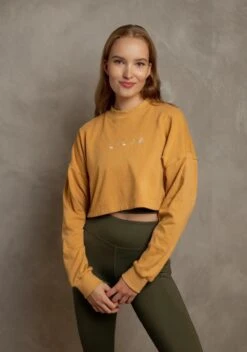 W's Cropped Sweatshirt - 100% GOTS Certified Organic Cotton -Sportswear Shop ws cropped sweatshirt 100 gots certified organic cotton shirt lilja the label 454428