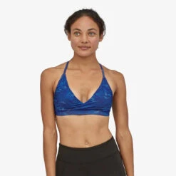 Patagonia W's Cross Beta Sports Bra - Recycled Polyester -Sportswear Shop ws cross beta sports bra recycled polyester bra patagonia mississippi delta cobalt blue xs 768478