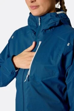 Rab W's Downpour Trail Light Waterproof Jacket - Recycled Polyester -Sportswear Shop ws downpour trail light waterproof jacket recycled polyester jacket rab 547965