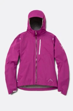 Rab W's Downpour Trail Light Waterproof Jacket - Recycled Polyester -Sportswear Shop ws downpour trail light waterproof jacket recycled polyester jacket rab plum s 600234