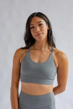 W's Float Cleo Bra - Made From Recycled Plastic Bottles 24 W's Float Cleo Bra - Made From Recycled Plastic Bottles -Sportswear Shop ws float cleo bra made from recycled plastic bottles underwear girlfriend collective heather gravel xs 767225