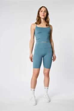 W's Float High-Rise Bike Shorts - Made From Recycled Plastic Bottles -Sportswear Shop ws float high rise bike shorts made from recycled plastic bottles pants girlfriend collective 711662