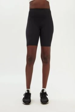 W's Float High-Rise Bike Shorts - Made From Recycled Plastic Bottles -Sportswear Shop ws float high rise bike shorts made from recycled plastic bottles pants girlfriend collective black xs 208255