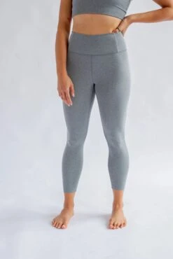 W's Float High-Rise Leggings - Made From Recycled Plastic Bottles -Sportswear Shop ws float high rise legging made from recycled plastic bottles pants girlfriend collective heather gravel xs normal 809011