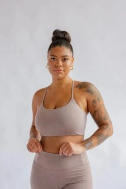 W's Float Juliet Bra - Made From Recycled Plastic Bottles -Sportswear Shop ws float juliet bra made from recycled plastic bottles underwear girlfriend collective heather cocoon xs 848732