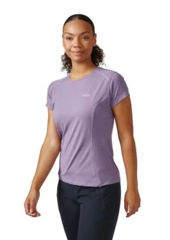 Rab W's Force T-shirt - Recycled Polyester & Polyester -Sportswear Shop ws force t shirt recycled polyester polyester shirt rab purple sage s 434436
