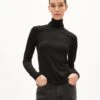 Armedangels W's Graziliaa Soft Turtleneck - 100% Organic Cotton -Sportswear Shop ws graziliaa soft turtleneck 100 organic cotton shirt armedangels black xs 539966