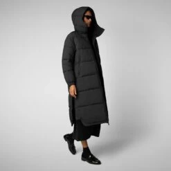 SAVE THE DUCK W's Halesia Hooded Coat - 100% Recycled Nylon -Sportswear Shop ws halesia hooded coat 100 recycled nylon jacket save the duck 444707