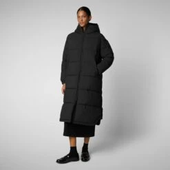 SAVE THE DUCK W's Halesia Hooded Coat - 100% Recycled Nylon