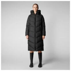 SAVE THE DUCK W's Janis Hooded Puffer Jacket - Recycled Plastic Bottles -Sportswear Shop ws janis hooded puffer jacket recycled plastic bottles jacket save the duck 838512