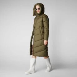 SAVE THE DUCK W's Janis Hooded Puffer Jacket - Recycled Plastic Bottles -Sportswear Shop ws janis hooded puffer jacket recycled plastic bottles jacket save the duck 965587