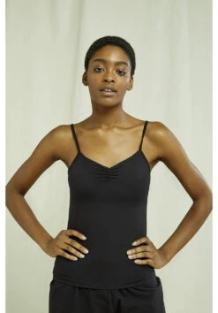 W's Jemma Camisole Top - Organic Fairtrade Certified Cotton -Sportswear Shop ws jemma camisole top organic fairtrade certified cotton top people tree black 8 890449