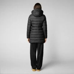 SAVE THE DUCK W's Joanne Hooded Puffer Coat - 100% Recycled Nylon -Sportswear Shop ws joanne hooded puffer coat 100 recycled nylon jacket save the duck 677725