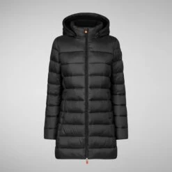 SAVE THE DUCK W's Joanne Hooded Puffer Coat - 100% Recycled Nylon -Sportswear Shop ws joanne hooded puffer coat 100 recycled nylon jacket save the duck 936007