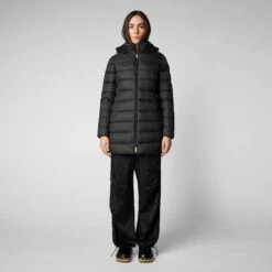 SAVE THE DUCK W's Joanne Hooded Puffer Coat - 100% Recycled Nylon