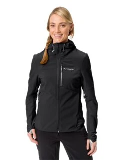 VAUDE W's Larice Softshell Ski Jacket IV - Polyester & Recycled Polyester -Sportswear Shop ws larice softshell ski jacket iv polyester recycled polyester jacket vaude black 36 437202