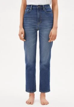 Armedangels W's Lejaani - Slim Fit High Waist Jeans - Organic Cotton -Sportswear Shop ws lejaa x slim fit high waist jeans organic cotton pants armedangels dark 26 32 739430