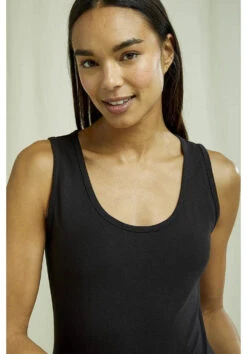 W's Lizzie Tank Top - Organic Cotton -Sportswear Shop ws lizzie vest organic cotton top people tree black 8 693994