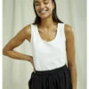 W's Lizzie Tank Top - Organic Cotton 2 W's Lizzie Tank Top - Organic Cotton -Sportswear Shop ws lizzie vest organic cotton top people tree eko white 8 637598