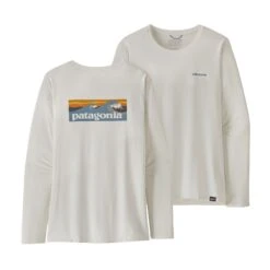 Patagonia W's L/S Cap Cool Daily Graphic Shirt - Waters - Recycled Polyester -Sportswear Shop ws ls cap cool daily graphic shirt waters recycled polyester shirt patagonia 169359