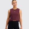 W's Muscle Crop Top - OEKO-TEX®-certified Material, Tencel & PES 2 W's Muscle Crop Top - OEKO-TEX®-certified Material, Tencel & PES -Sportswear Shop ws muscle crop top oeko texr certified material tencel pes shirt gymnation wine red xs 904076