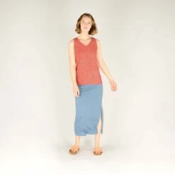 Sherpa W's Neha V-Neck Tank Top - Modal & Organic Cotton -Sportswear Shop ws neha v neck tank top modal organic cotton shirt sherpa sorbet leaf s 264728