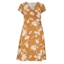 Sherpa W's Padma Wrap Dress - Modal & Organic Cotton -Sportswear Shop ws padma wrap dress modal organic cotton dress sherpa caramel lotus s 707462