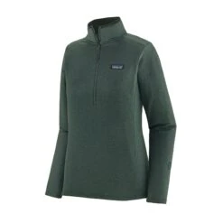 Patagonia W's R1 Daily Zip Neck - Recycled Polyester -Sportswear Shop ws r1 daily zip neck recycled polyester shirt patagonia nouveau green northern green x dye s 246750