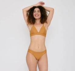 W's Re-Swim Bikini Bottoms - Recycled Nylon -Sportswear Shop ws re swim bikini bottoms recycled nylon swimwear organic basics ocher xs 714477