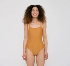 W's Re-Swim One-Piece -Recycled Nylon -Sportswear Shop ws re swim one piece recycled nylon swimwear organic basics ocher xs 391311