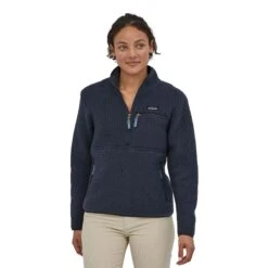 Patagonia W's Retro Pile Fleece Marsupial - Recycled Polyester -Sportswear Shop ws retro pile fleece marsupial recycled polyester shirt patagonia new navy s 338246