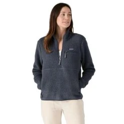 Patagonia W's Retro Pile Fleece Marsupial - Recycled Polyester -Sportswear Shop ws retro pile fleece marsupial recycled polyester shirt patagonia smolder blue s 431880