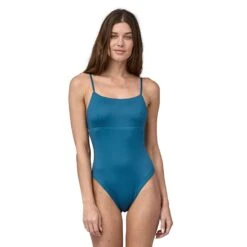 Patagonia W's Reversible Sunrise Slider Swimsuit - Recycled Polyester -Sportswear Shop ws reversible sunrise slider swimsuit recycled polyester swimwear patagonia wavy blue s 695180
