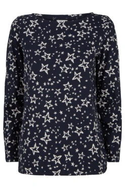 W's Stars L/S Pyjama Top - 100% Organic Certified Cotton -Sportswear Shop ws stars ls pyjama top 100 organic certified cotton underwear people tree 516408