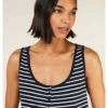W's Stripe Pyjama Vest - 100% Organic Certified Cotton -Sportswear Shop ws stripe pyjama vest 100 organic certified cotton shirt people tree navy 8 267874