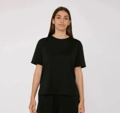 W's TENCEL Lite Tee -Sportswear Shop ws tencel lite tee t shirt organic basics black xs 241621