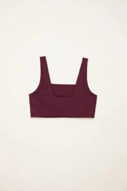 W's Tommy Bra Square Neck - Made From Recycled Plastic Bottles -Sportswear Shop ws tommy bra square neck made from recycled plastic bottles bra girlfriend collective plum xs 868168