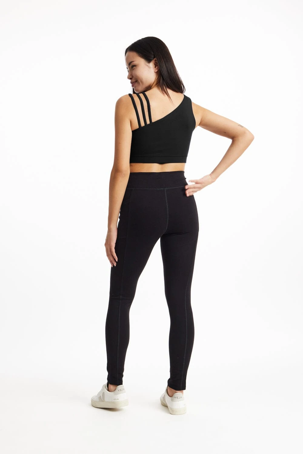 W's Yoga Asymmetric Top - GOTS Certified Organic Cotton 4 W's Yoga Asymmetric Top - GOTS Certified Organic Cotton - Image 2