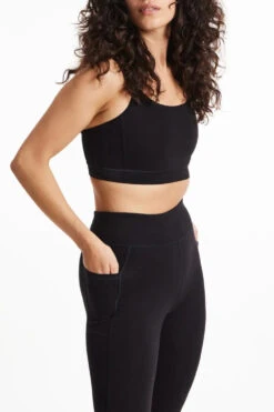 W's Yoga Pocket Leggings - Organic Cotton -Sportswear Shop ws yoga pocket leggings organic cotton pants people tree black 8 102374